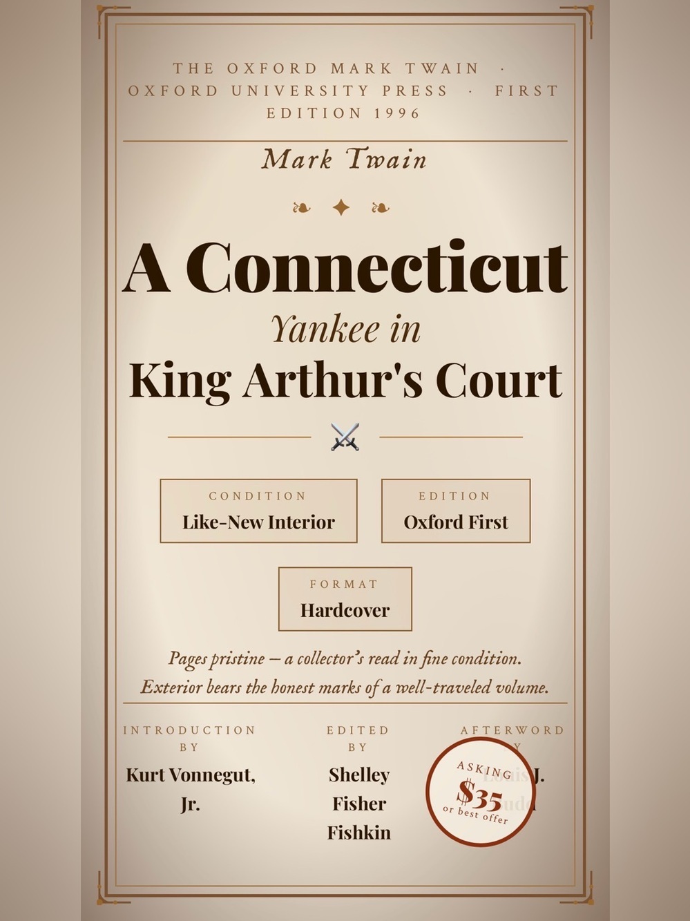 A Connecticut Yankee in King Arthur's Court - The Oxford Mark Twain by M…​​